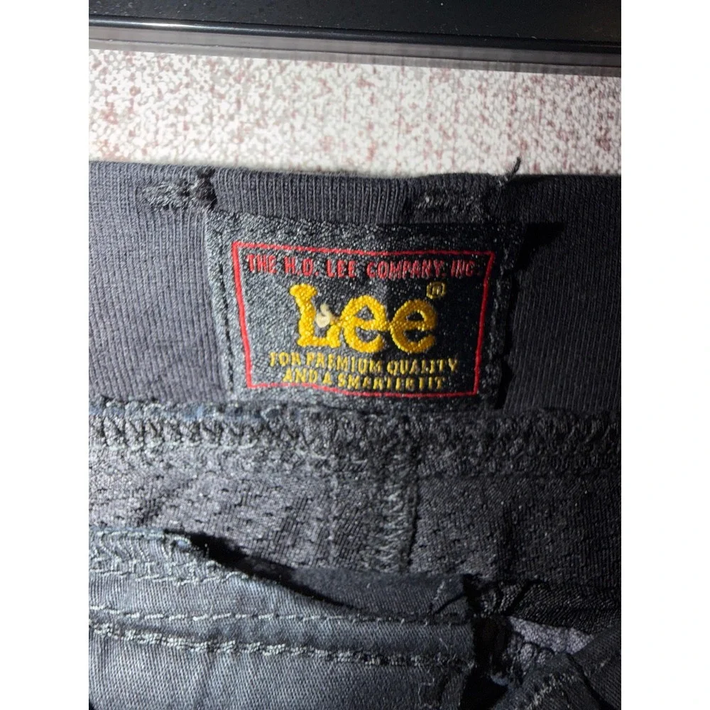 Lee Black Utility  Women 6 M Cotton Blend Mini Skirt Built-in Shorts 4 Pocket